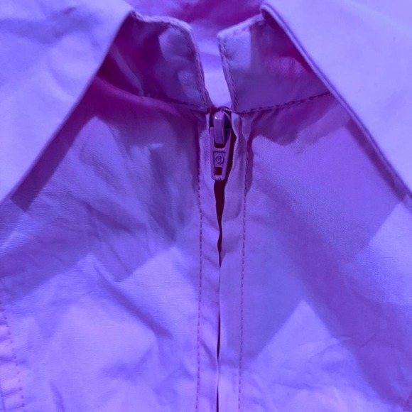 NWT Shein Cropped Shirt Full Zip Long Sleeve Collared Pink Barbie Y2K - Picture 6 of 7